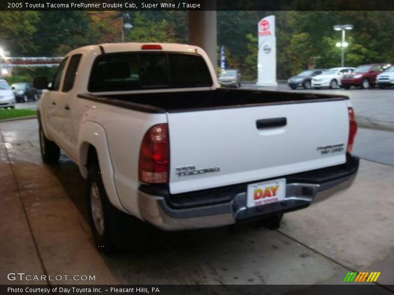 Super White / Taupe 2005 Toyota Tacoma PreRunner Double Cab
