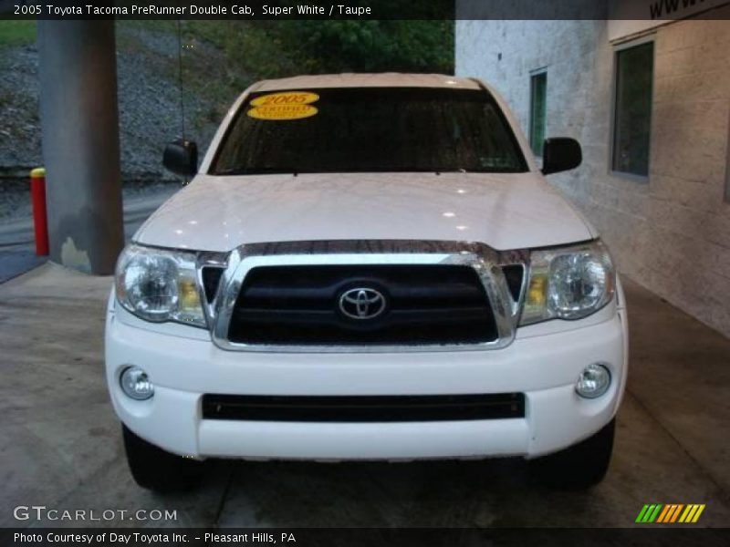 Super White / Taupe 2005 Toyota Tacoma PreRunner Double Cab
