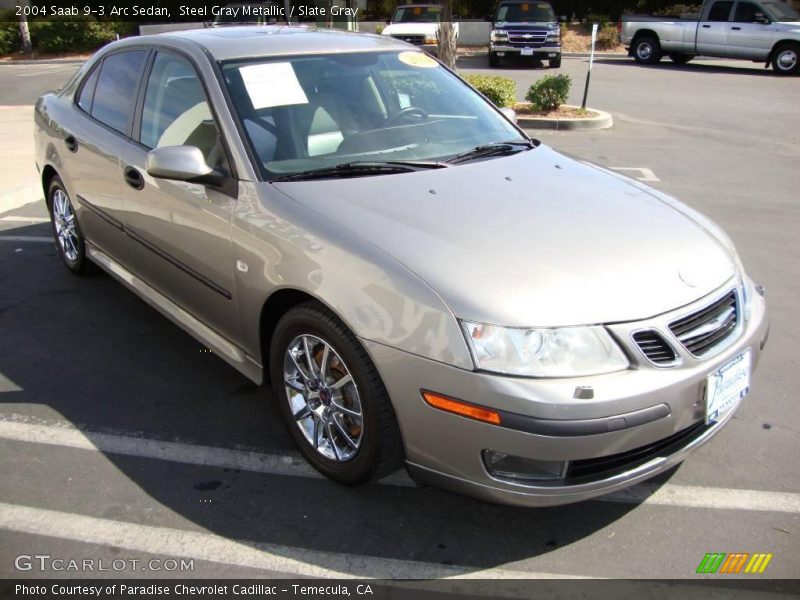 Steel Gray Metallic / Slate Gray 2004 Saab 9-3 Arc Sedan