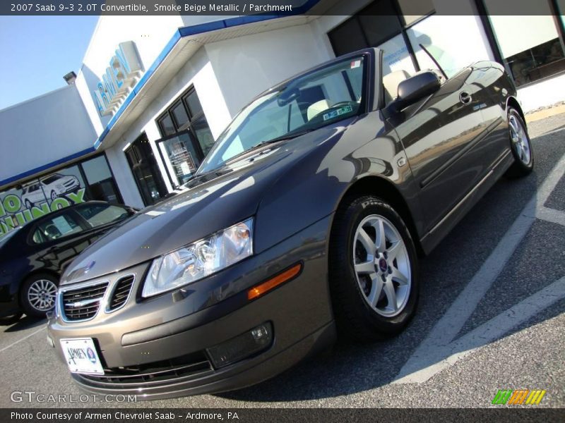 Smoke Beige Metallic / Parchment 2007 Saab 9-3 2.0T Convertible