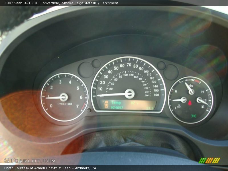 Smoke Beige Metallic / Parchment 2007 Saab 9-3 2.0T Convertible