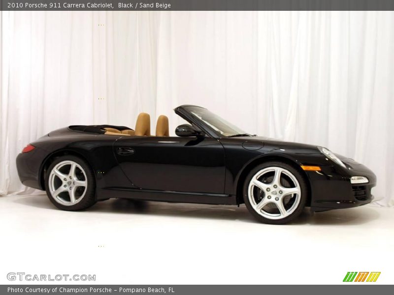 Black / Sand Beige 2010 Porsche 911 Carrera Cabriolet
