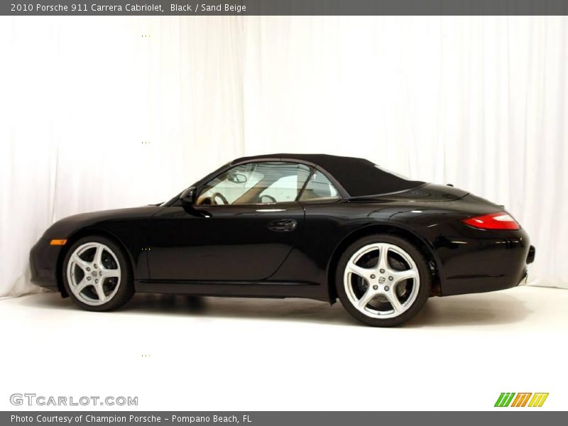 Black / Sand Beige 2010 Porsche 911 Carrera Cabriolet