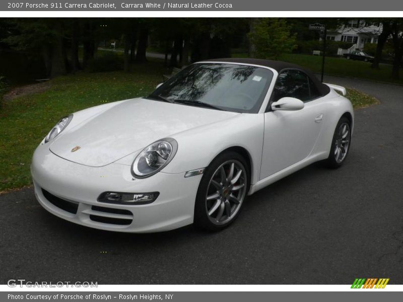 Carrara White / Natural Leather Cocoa 2007 Porsche 911 Carrera Cabriolet