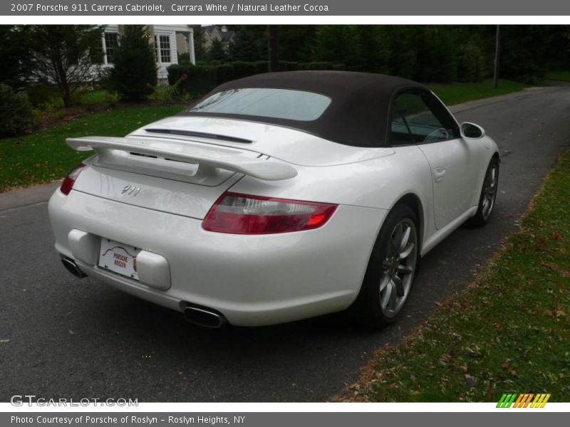 Carrara White / Natural Leather Cocoa 2007 Porsche 911 Carrera Cabriolet