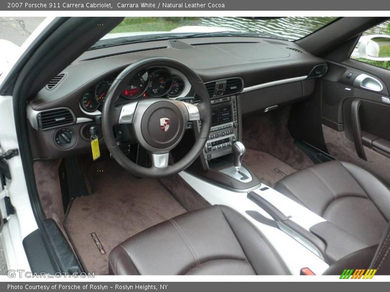 Carrara White / Natural Leather Cocoa 2007 Porsche 911 Carrera Cabriolet