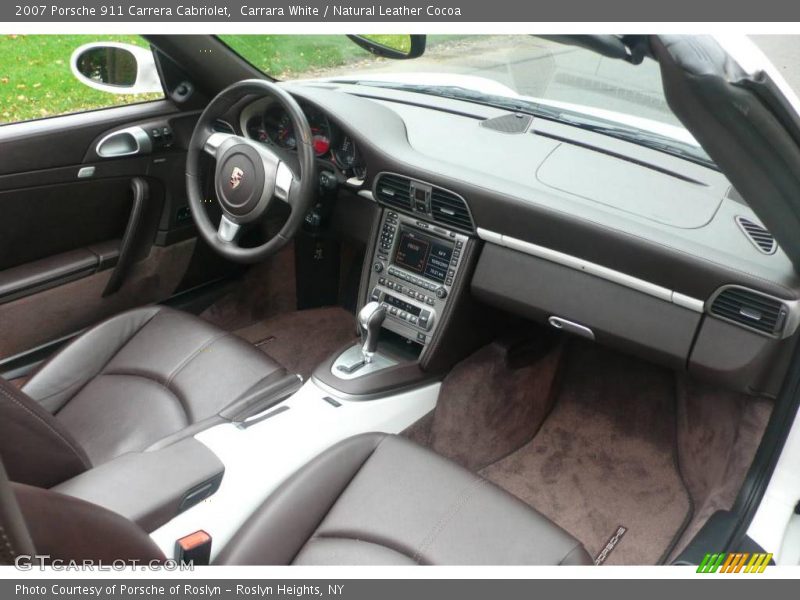 Carrara White / Natural Leather Cocoa 2007 Porsche 911 Carrera Cabriolet