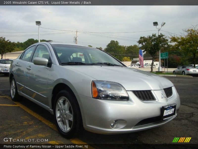 Liquid Silver Metallic / Black 2005 Mitsubishi Galant GTS V6