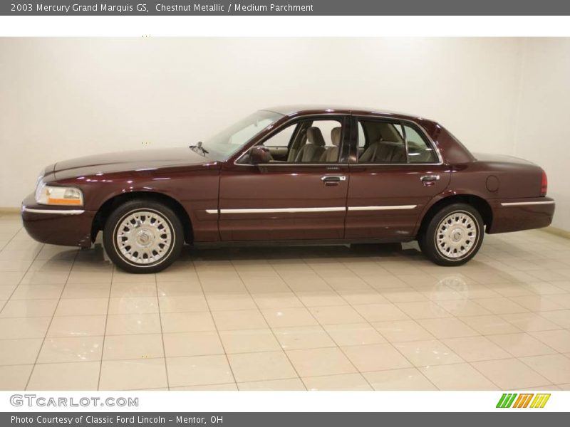 Chestnut Metallic / Medium Parchment 2003 Mercury Grand Marquis GS