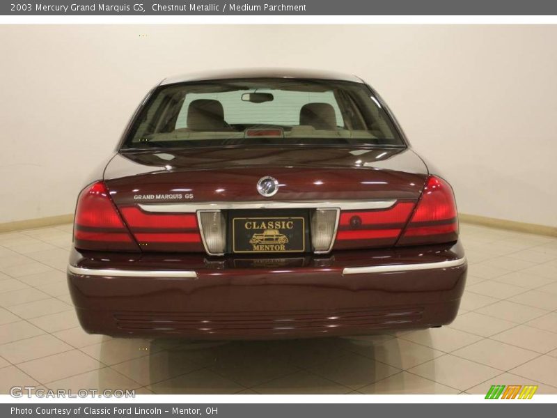Chestnut Metallic / Medium Parchment 2003 Mercury Grand Marquis GS