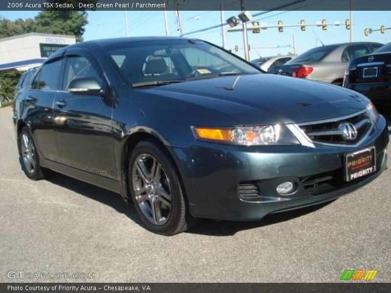 Deep Green Pearl / Parchment 2006 Acura TSX Sedan