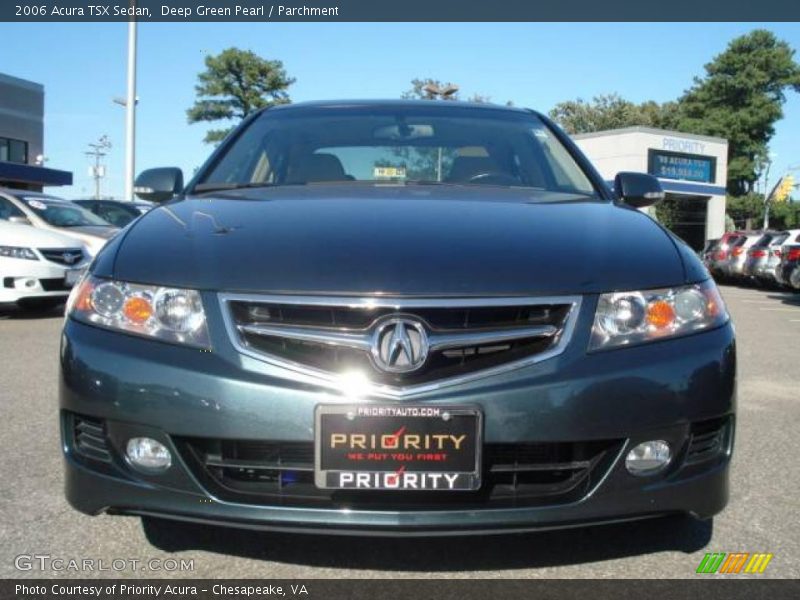 Deep Green Pearl / Parchment 2006 Acura TSX Sedan