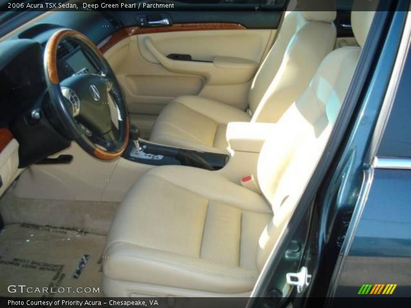 Deep Green Pearl / Parchment 2006 Acura TSX Sedan