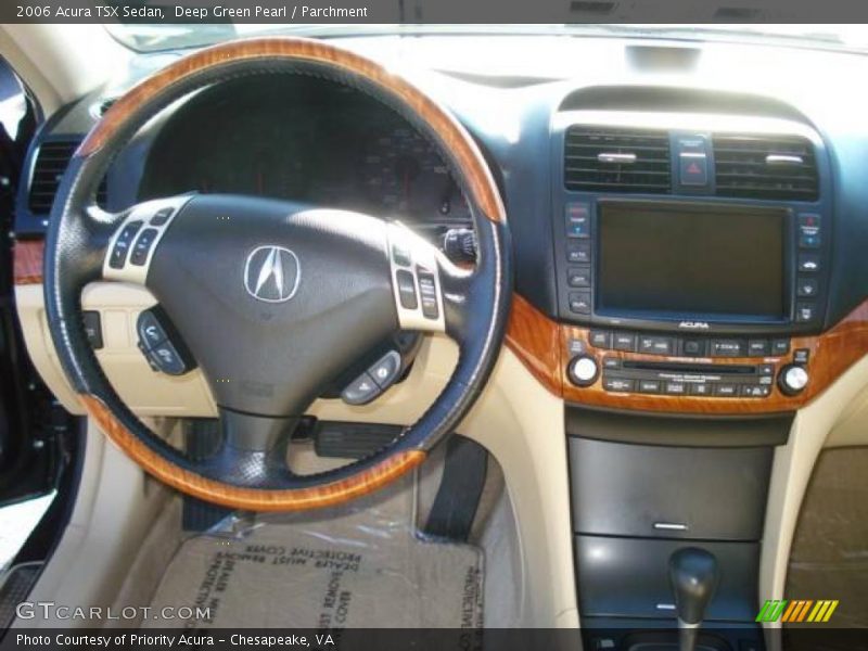 Deep Green Pearl / Parchment 2006 Acura TSX Sedan