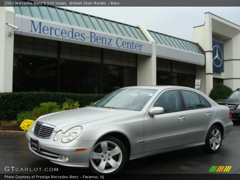 Brilliant Silver Metallic / Black 2003 Mercedes-Benz E 500 Sedan