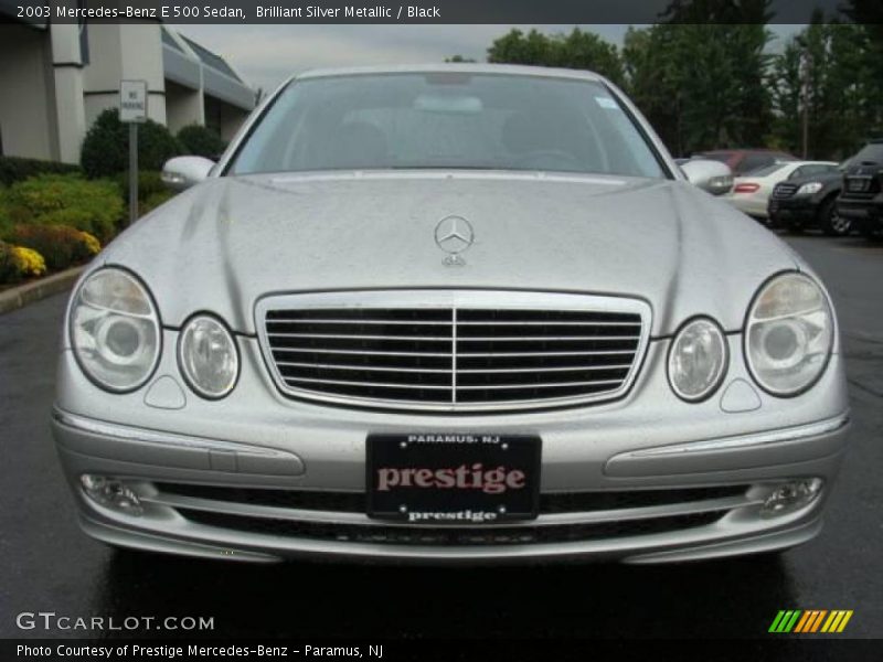 Brilliant Silver Metallic / Black 2003 Mercedes-Benz E 500 Sedan