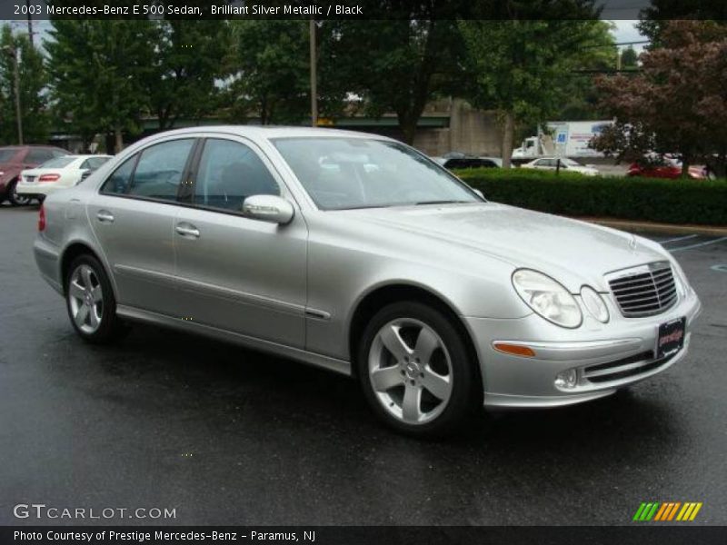 Brilliant Silver Metallic / Black 2003 Mercedes-Benz E 500 Sedan