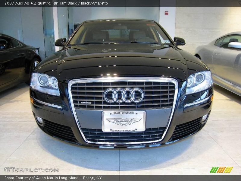 Brilliant Black / Black/Amaretto 2007 Audi A8 4.2 quattro