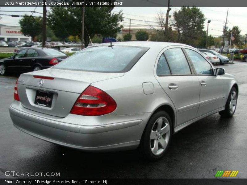 Brilliant Silver Metallic / Black 2003 Mercedes-Benz E 500 Sedan