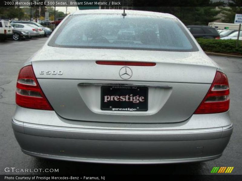 Brilliant Silver Metallic / Black 2003 Mercedes-Benz E 500 Sedan