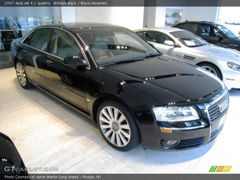 Brilliant Black / Black/Amaretto 2007 Audi A8 4.2 quattro