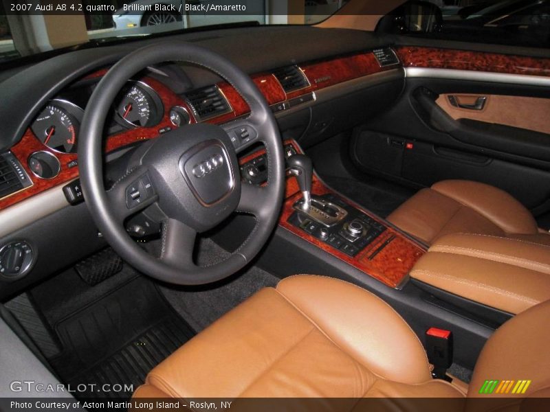 Brilliant Black / Black/Amaretto 2007 Audi A8 4.2 quattro