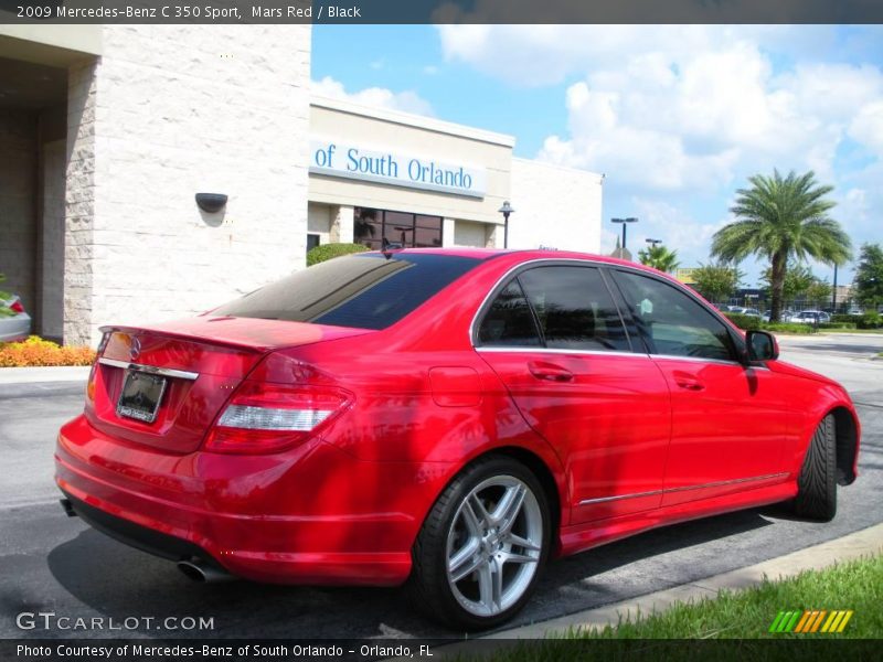 Mars Red / Black 2009 Mercedes-Benz C 350 Sport