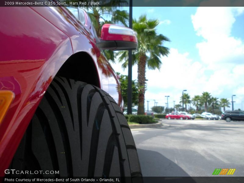 Mars Red / Black 2009 Mercedes-Benz C 350 Sport