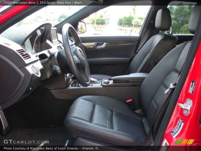 Mars Red / Black 2009 Mercedes-Benz C 350 Sport