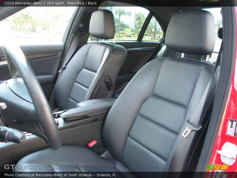Mars Red / Black 2009 Mercedes-Benz C 350 Sport