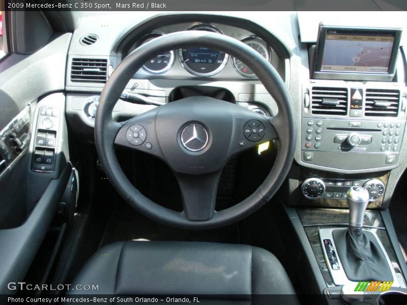 Mars Red / Black 2009 Mercedes-Benz C 350 Sport