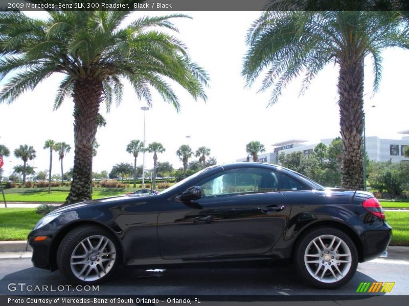 Black / Black 2009 Mercedes-Benz SLK 300 Roadster