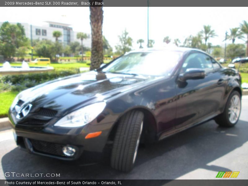 Black / Black 2009 Mercedes-Benz SLK 300 Roadster