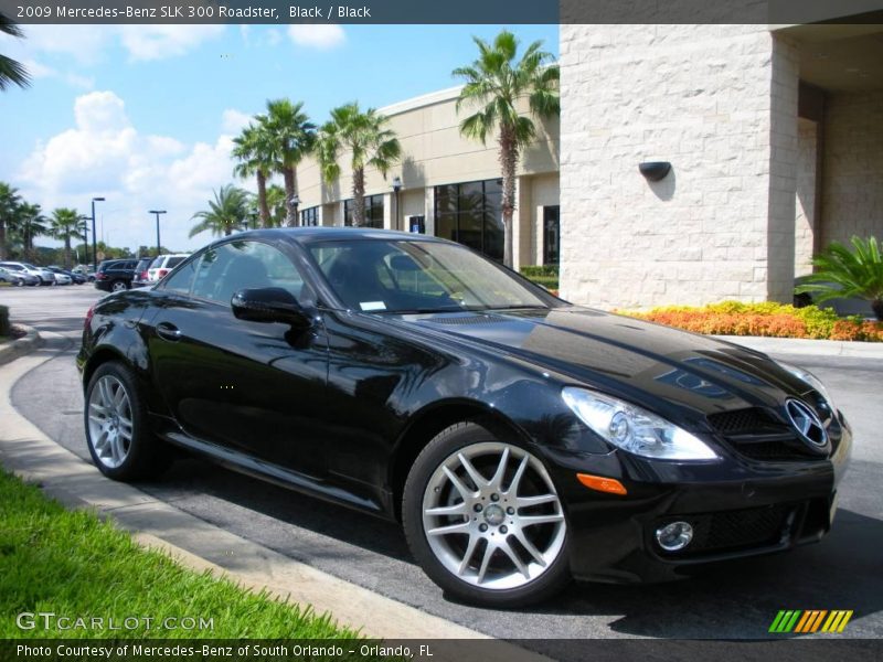 Black / Black 2009 Mercedes-Benz SLK 300 Roadster
