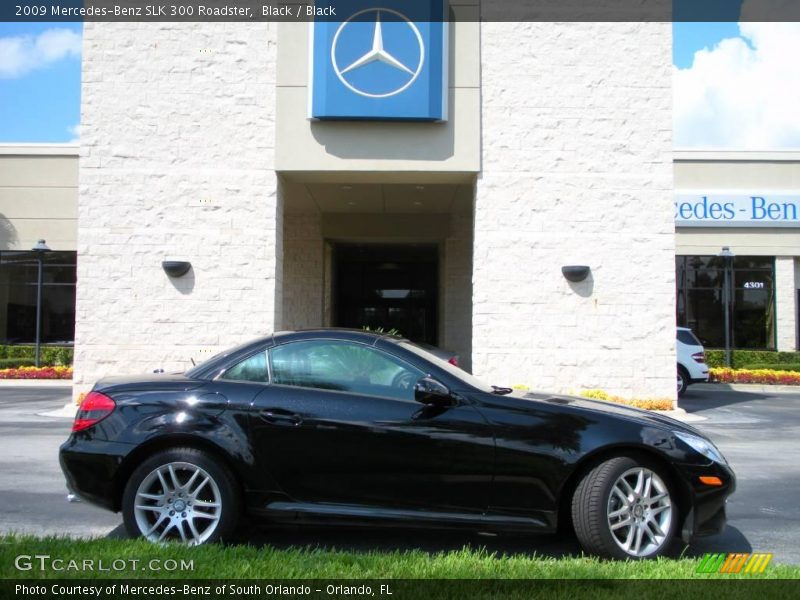 Black / Black 2009 Mercedes-Benz SLK 300 Roadster