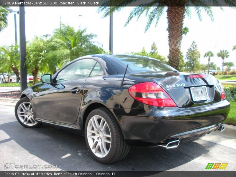 Black / Black 2009 Mercedes-Benz SLK 300 Roadster