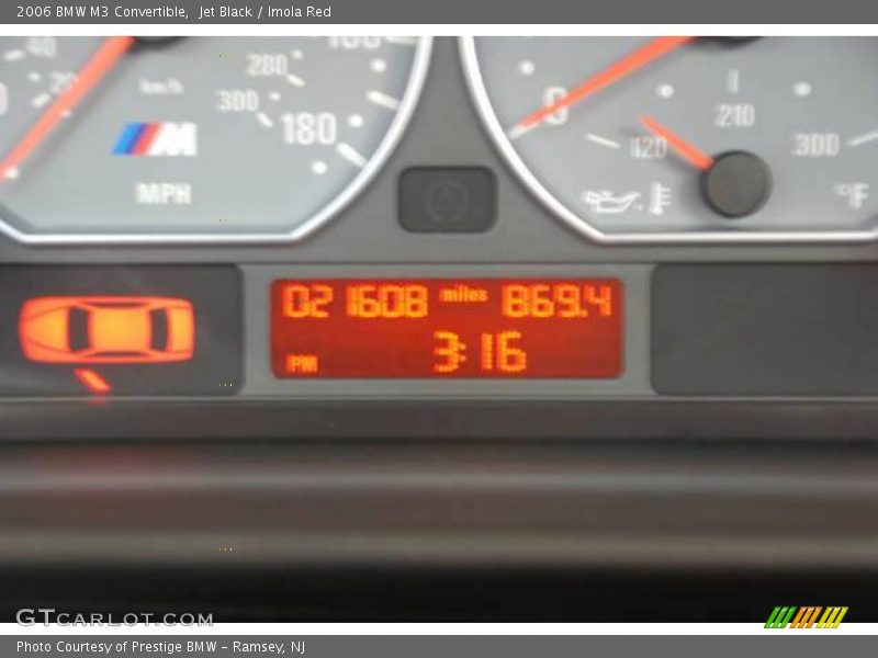 Jet Black / Imola Red 2006 BMW M3 Convertible