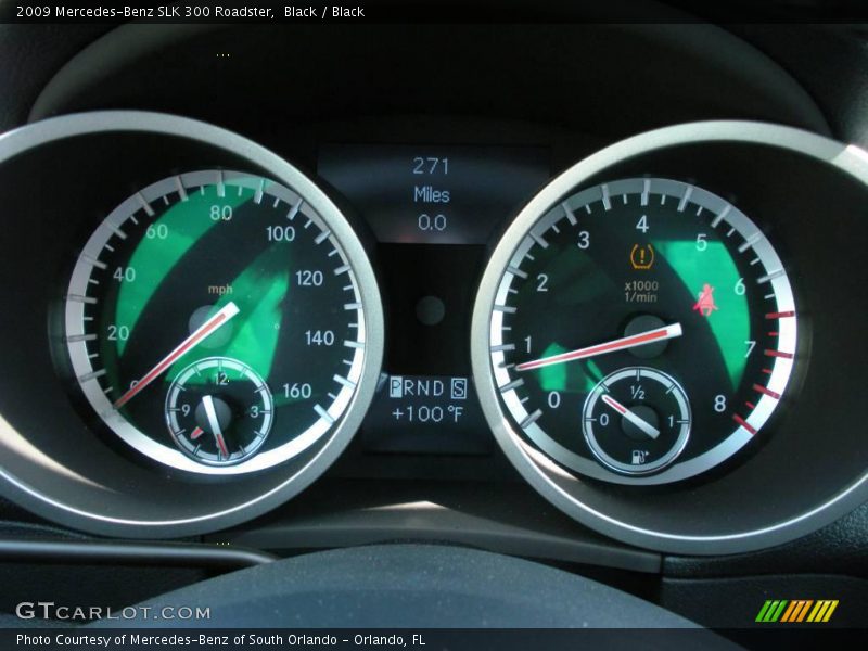 Black / Black 2009 Mercedes-Benz SLK 300 Roadster