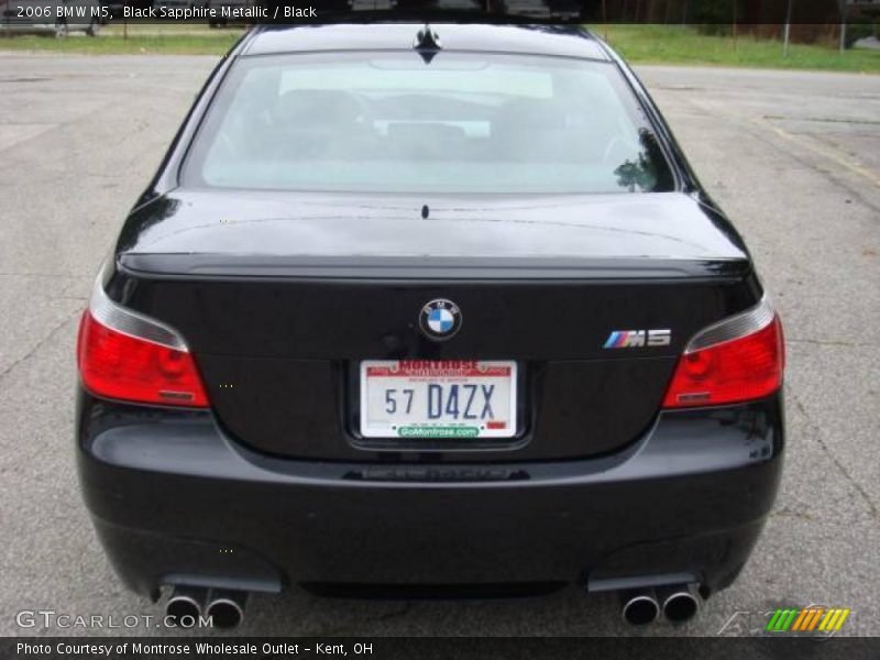Black Sapphire Metallic / Black 2006 BMW M5