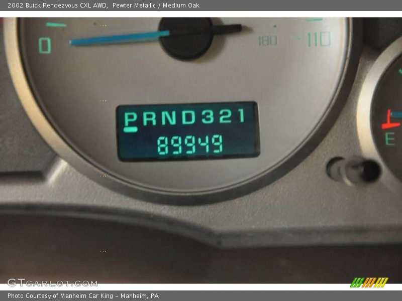 Pewter Metallic / Medium Oak 2002 Buick Rendezvous CXL AWD