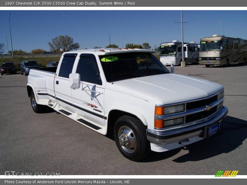 Summit White / Red 1997 Chevrolet C/K 3500 C3500 Crew Cab Dually