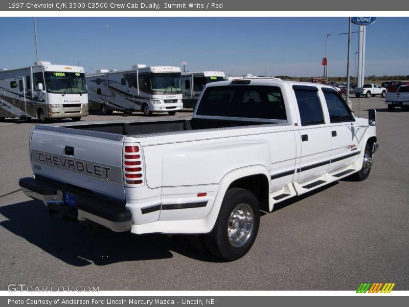 Summit White / Red 1997 Chevrolet C/K 3500 C3500 Crew Cab Dually