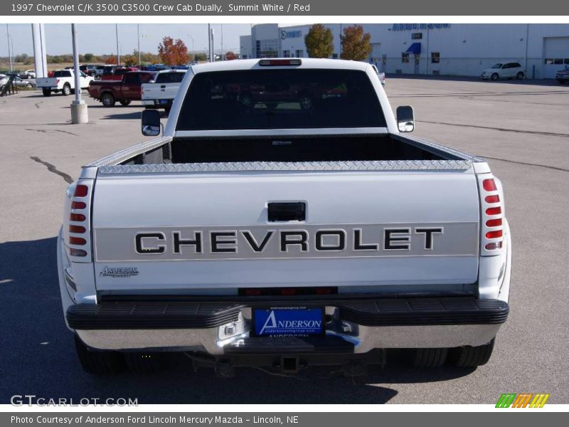 Summit White / Red 1997 Chevrolet C/K 3500 C3500 Crew Cab Dually