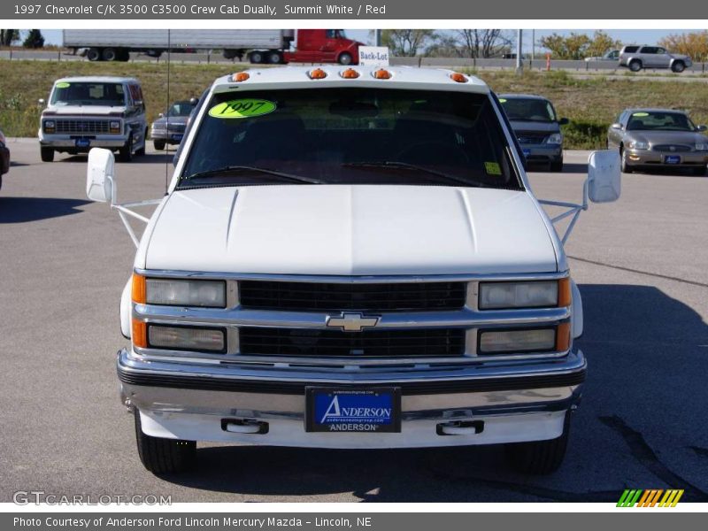 Summit White / Red 1997 Chevrolet C/K 3500 C3500 Crew Cab Dually