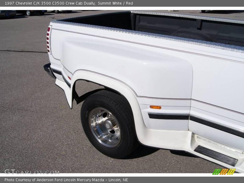 Summit White / Red 1997 Chevrolet C/K 3500 C3500 Crew Cab Dually