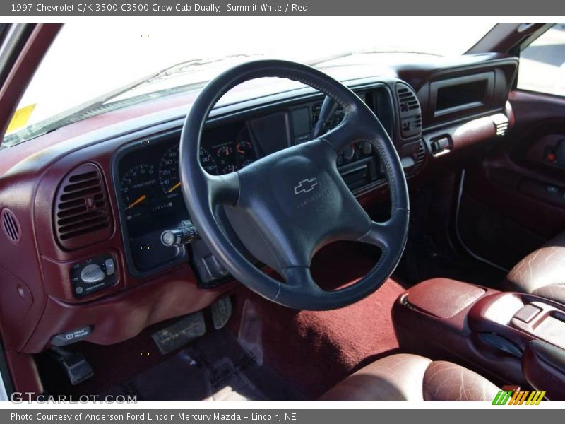 Summit White / Red 1997 Chevrolet C/K 3500 C3500 Crew Cab Dually