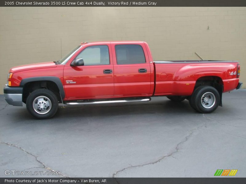 Victory Red / Medium Gray 2005 Chevrolet Silverado 3500 LS Crew Cab 4x4 Dually
