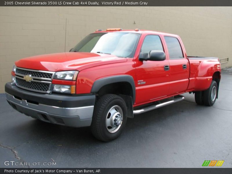 Victory Red / Medium Gray 2005 Chevrolet Silverado 3500 LS Crew Cab 4x4 Dually