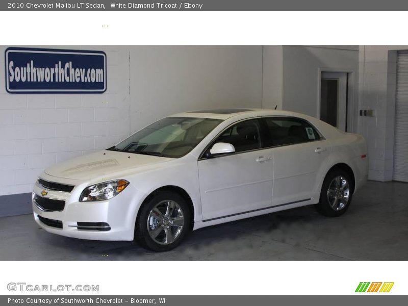 White Diamond Tricoat / Ebony 2010 Chevrolet Malibu LT Sedan