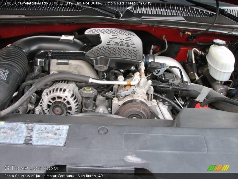 Victory Red / Medium Gray 2005 Chevrolet Silverado 3500 LS Crew Cab 4x4 Dually